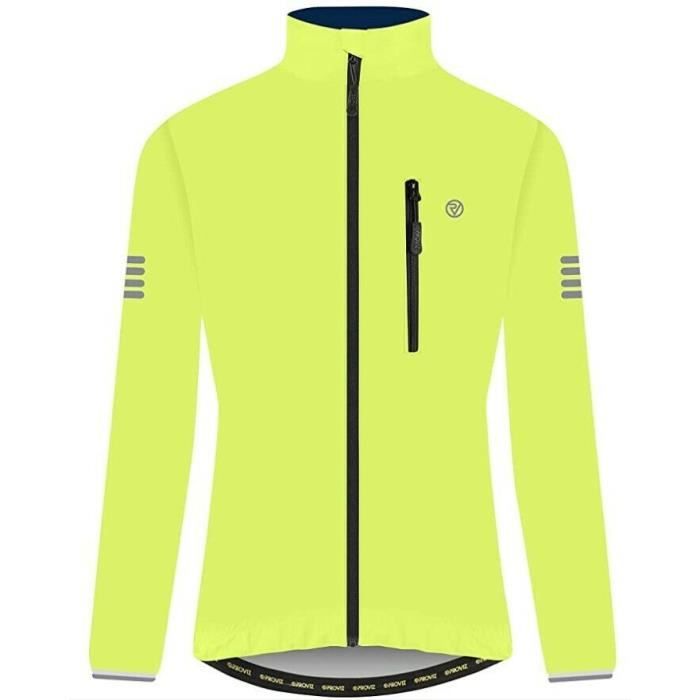 veste de cyclisme coupe-vent réfléchissante haute visibilité proviz pour hommes et femmes - jaune - taille s