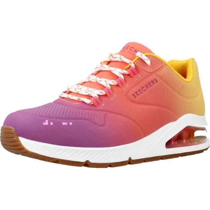 Skechers Basket - SKECHERS - 117842 - Femme - Blanc - Lacets - Plat