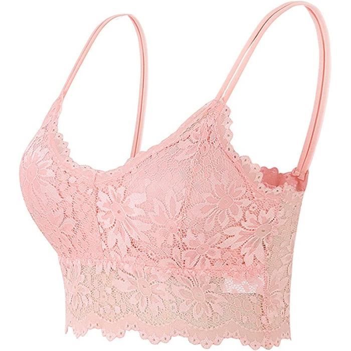 Soutien-gorge brassière sans armatures Rose