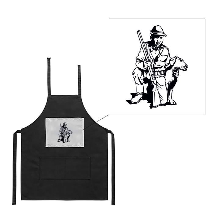 Tablier Noir De Cuisine Barbecue Chasseur Cor De Chasse Imprime Cdiscount Maison Tablier Noir De Cuisine Barbecue Chasseur Cor De Chasse Imprime Cdiscount Maison