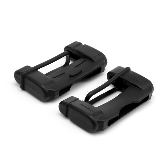 Ceinture de sécurité de voiture boucle clip silicone anti-rayures Housse  Accessoire Sécurité Rouge Noir