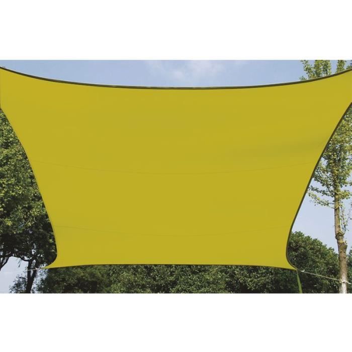 Voile dombrage carrée PROVENCE OUTILLAGE - Vert anis - 36 x 36 m - Tissu aéré hydrofuge - Protection anti-UV