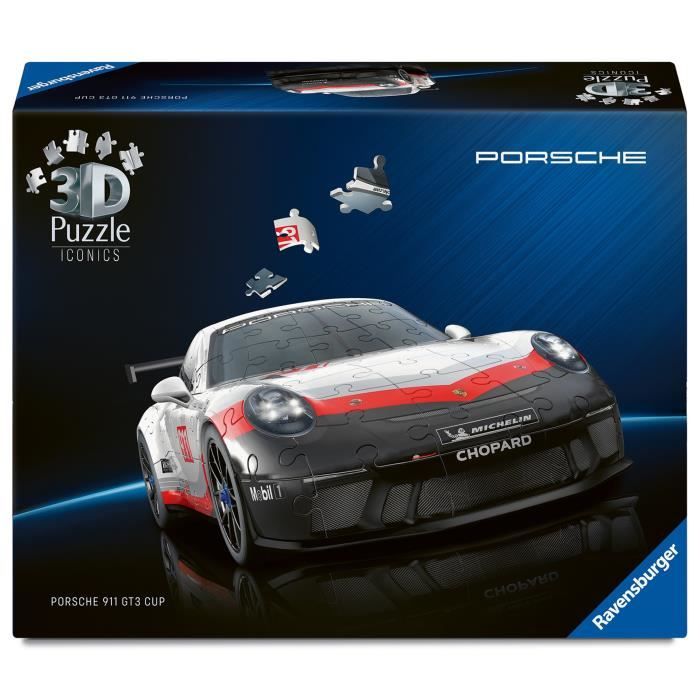Puzzle 3D 108 pièces Porsche 911 GT3 Cup avec grille Ravensburger France