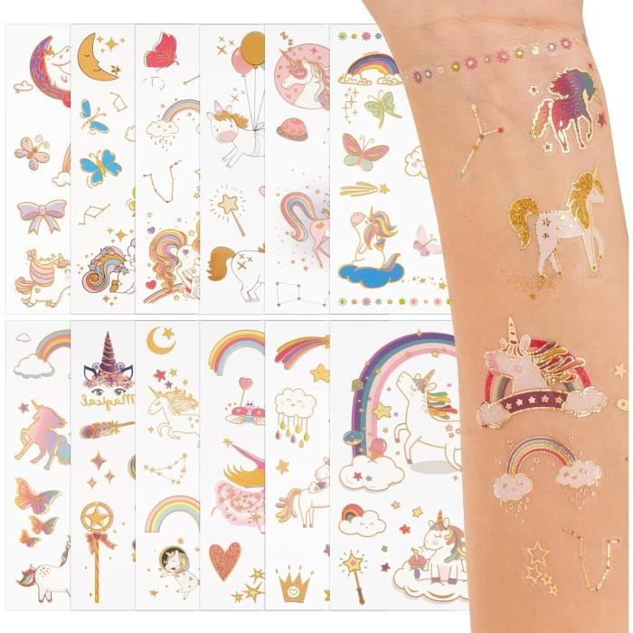 Tatouages Temporaires Clé Et Poésie - Noir Waterproof Pour Plage Et Fête