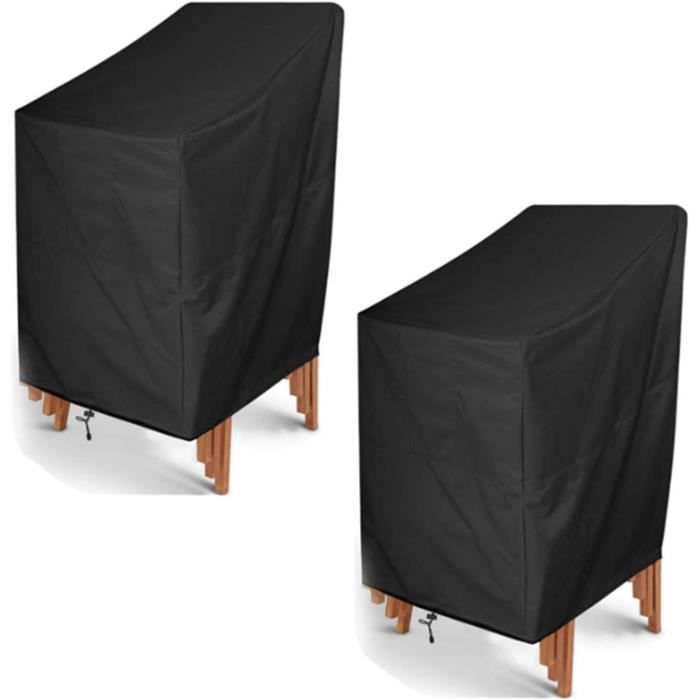 Happy People 79262 Housse De Protection Chaises Empilables Transparent - Résistante Eau
