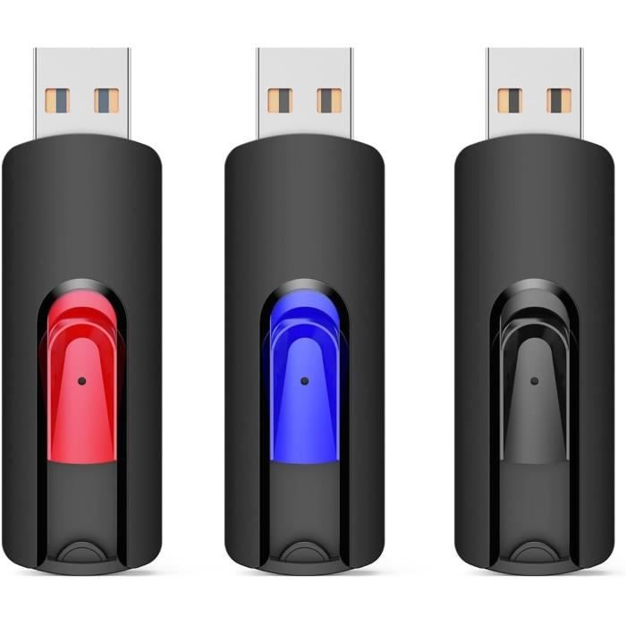 Clé USB 64GO OTG USB Flash Drive 3.0 Pour Appareils Android/PC/Tablette/Mac (64Go,Rouge