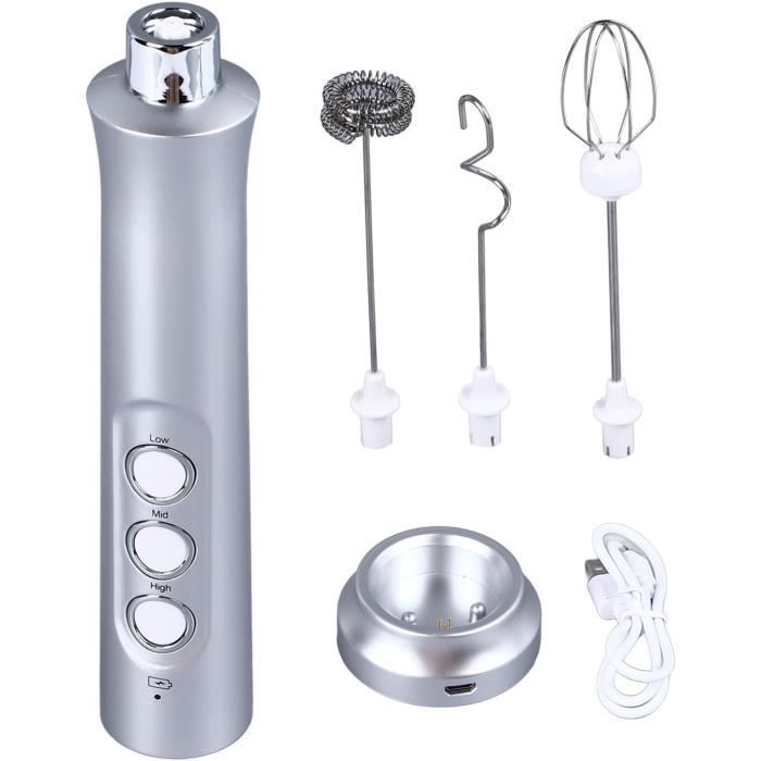 Mousseur à lait portatif, mousseur rechargeable pour le café, mélangeur