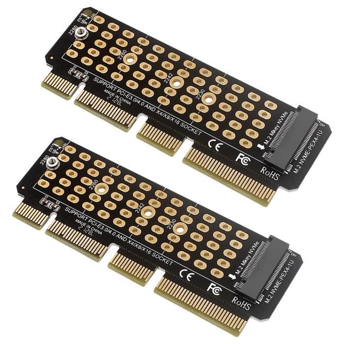 Adaptateur d'extension M.2 NVMe SSD vers PCI Express 4.0x16, cavalier pour carte vidéo de fouille GPU, câble Riser PCI-E 16x M.2 coudé à 90