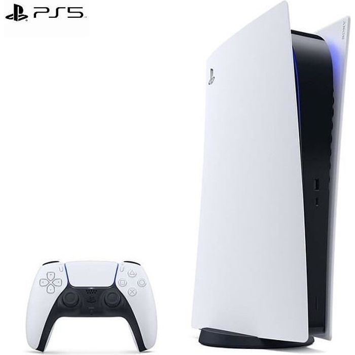 Console de salon - Sony - PlayStation 5 Digital Edition 825 Go Wi-Fi - Blanc - 825 Go - Non - PS5