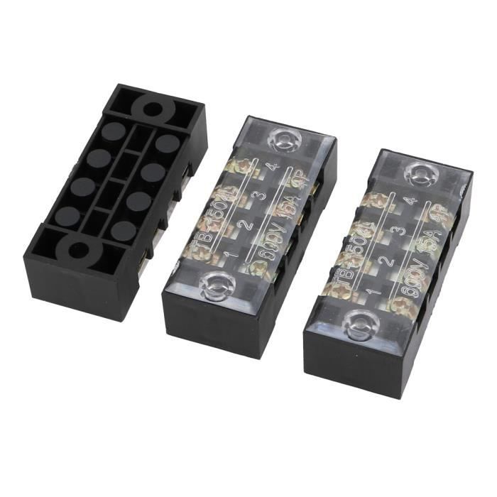 Bloc De Borne Double Rangée 12 Positions – 600V 15A – Lot De 2 – Neuf Pour Installations Électriques