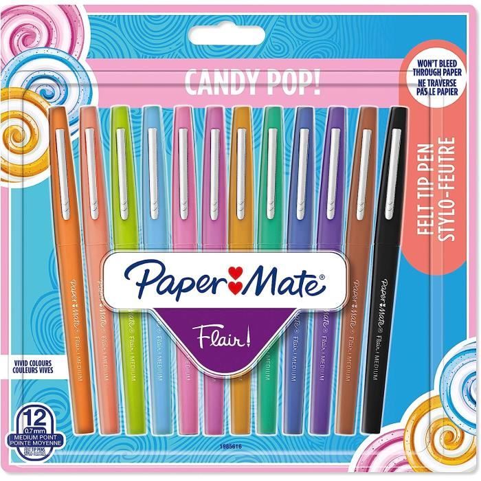 Paper Mate Flair Feutres de Coloriage - pointe moyenne (0,7 mm
