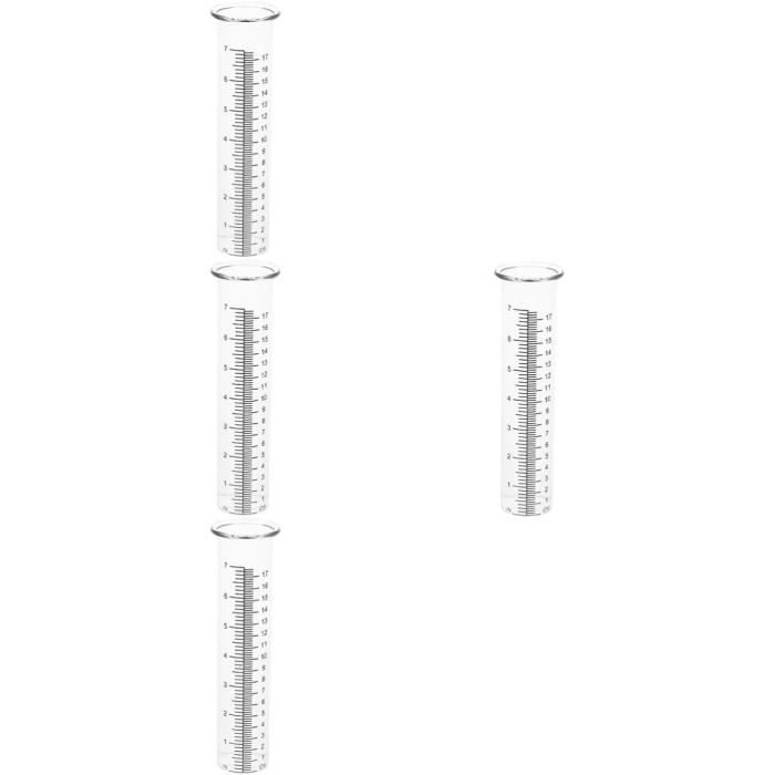 Tube de Remplacement de Pluviomètre en Plastique 2 Pièces avec Jauge D' de Pluie D'une Capacité de 7 Pouces pour Jardin Cour Extérieure