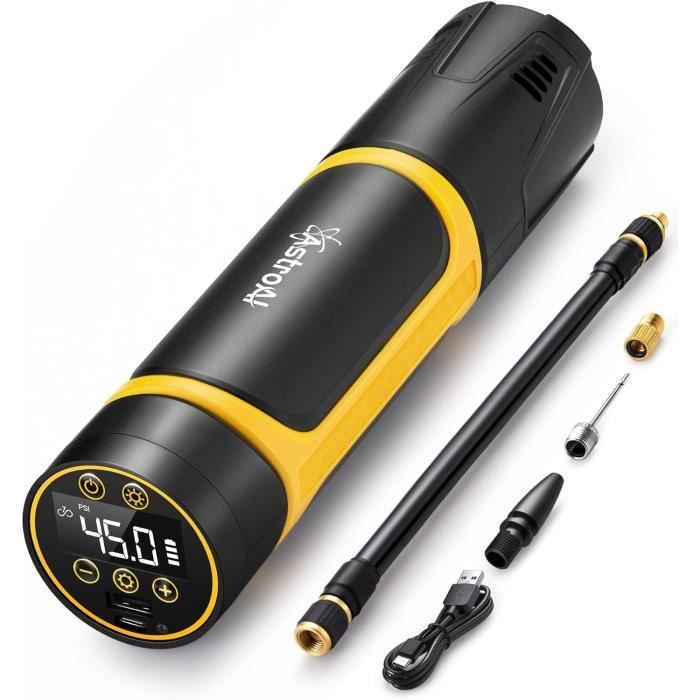 Pompe à Air électrique Sans Fil 150 PSI - Batterie 6000mAh, écran LCD, Lumière SOS - Pour Pneus Voiture, Vélo, Ballons