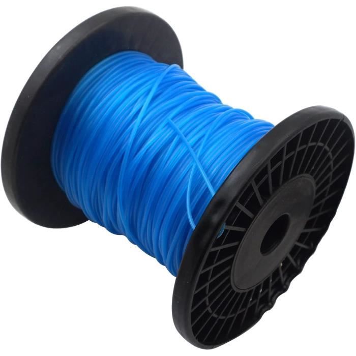 Filo Di Ricambio Per Decespugliatore - Nylon 1,6 Mm, 100 M (2 Rotoli Verde+Blu) - Universale Per Elettrico E A Benzina