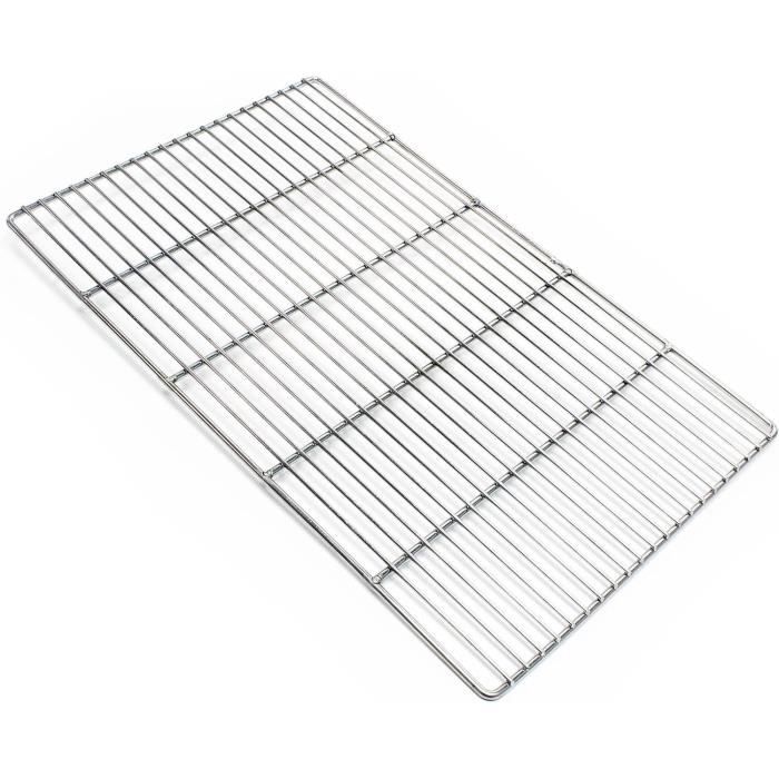 Wiltec Grille De Barbecue Carrée En Acier Fin 54 X 34 Cm