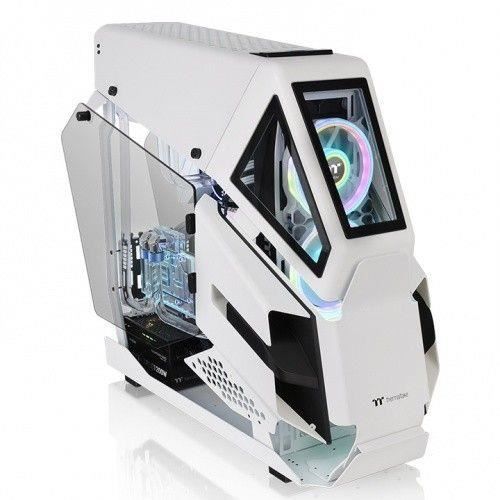 Boîtier PC Mid Tower - Thermaltake - AH T600 - Couleur Neige - Panneaux en verre trempé - Bouton futuriste