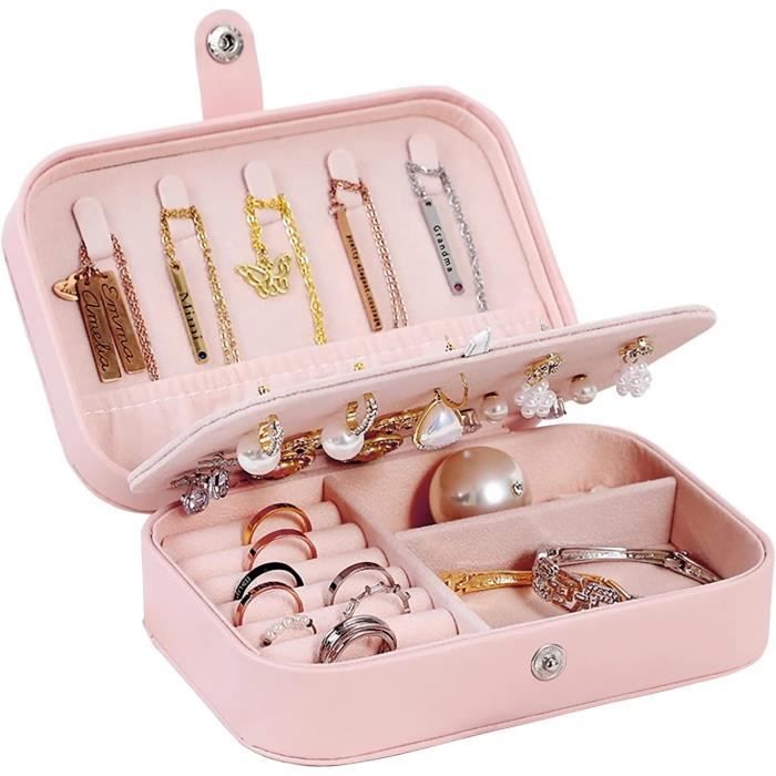 Boîte à Bijoux Pour Femme Filles, Organisateur à Bijoux, Velours