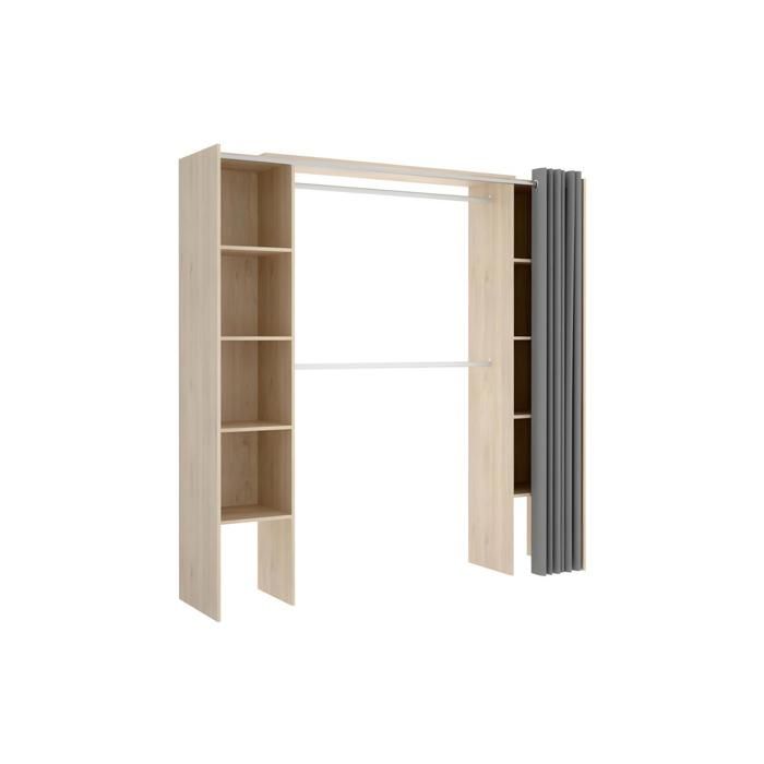 Dressing extensible VENTEUNIQUE DORIAN Chêne et gris 2