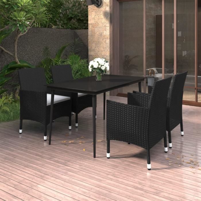 vidaXL Mobilier à dîner de jardin 5 pcs - vue 2