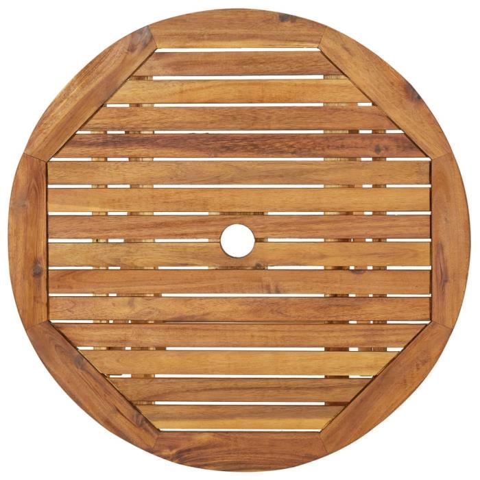 YIN(313596)Table pliable de jardin 70 cm Bois dacacia solide