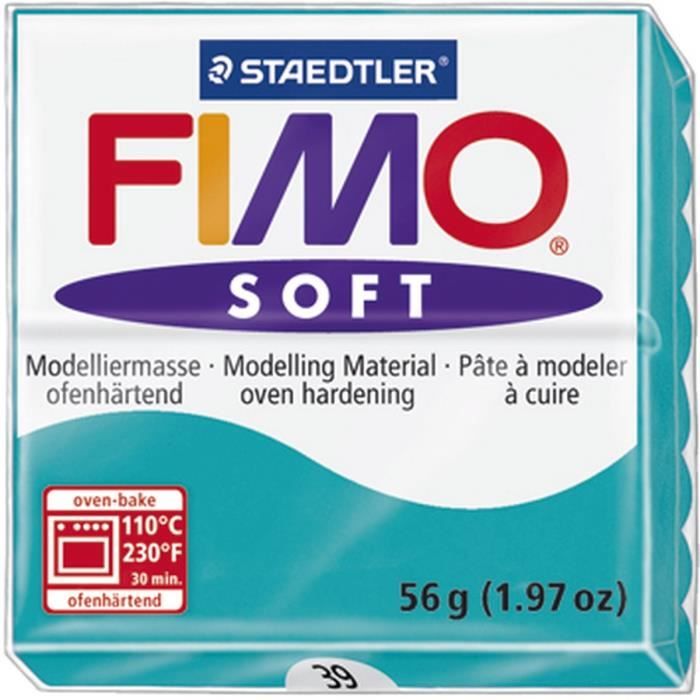 STAEDTLER Pâte à modeler à cuire Fimo Soft bloc 56 g menthe