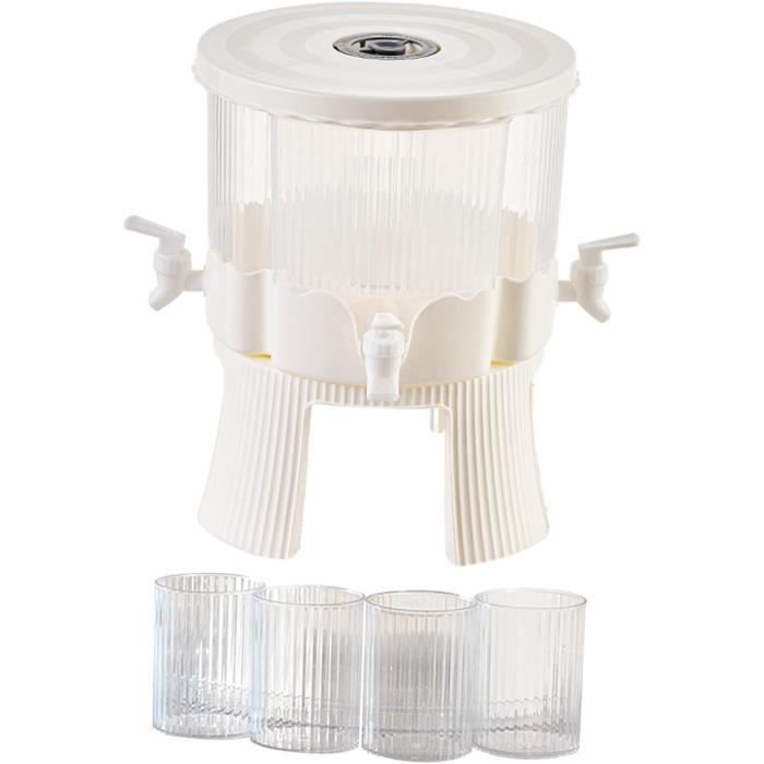 Seau à Limonade Avec Couvercle Large Pichet À Eau Froide Avec Robinet, Distributeur D'Eau De 3 L, Distributeur De Boissons À Fruits Seau Qualité Alimentaire 3L