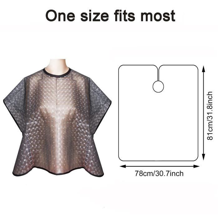 Haarschnittkleid Für Erwachsene – Schwarzes Friseur-Cape, Antistatisch, 137x156 Cm, Mit Verstellbarem Halsverschluss