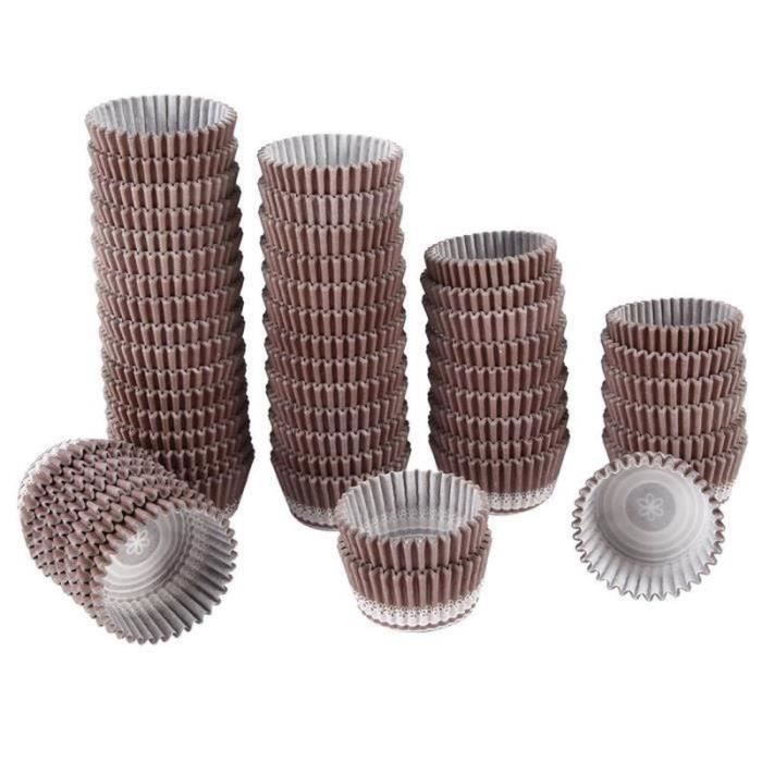 Caissette Muffins Papier 150 Caissettes Muffins Papier Tulipes - Antiadhésif Qualité Alimentaire - Résiste 400°F - 3 Couleurs Caissettes Muffins Tulipes