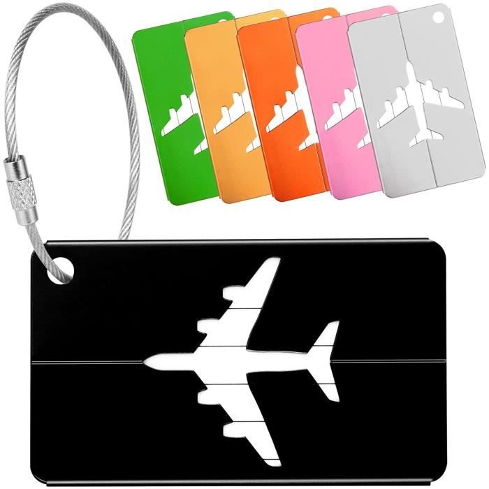 8 Étiquette Bagage, Sangle De Bagage, Étiquette Valise, Avion Etiquette Bagage En Alliage Daluminiu