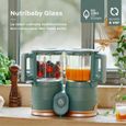 Robot culinaire Nutribaby Glass - Babymoov - 4 en 1 - Bol en verre avec accessoires inox - Vert-1
