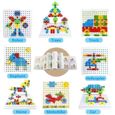 PIMPIMSKY Mosaique Enfant Puzzle Jeu de construction Puzzle Perceuse Démontage Ecrou Vis Assemblage Puzzle Pratique Brico - 222 Pcs-1