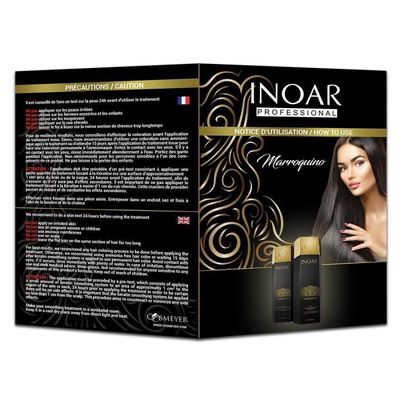Kit Complet De Lissage Brésilien Ghair Marroquino Inoar - 2 X 1000ml - Avec Kératine