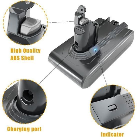 Batterie De Rechange Li-ion V6 Pour Aspirateurs Sans Fil - Compatible DC62, SV03, DC58, DC59 Et Autres Modèles - 5