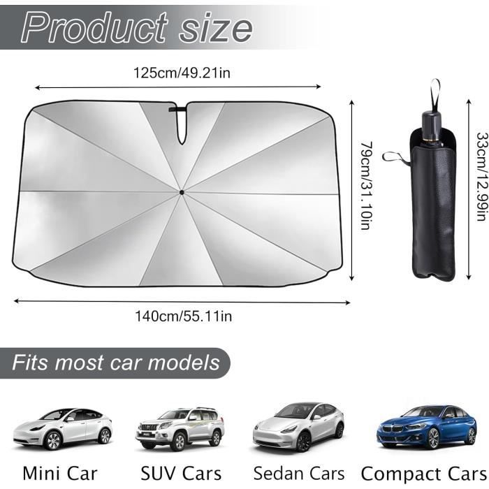 QOCVZXTI Pare Soleil Voiture Pare Brise Avant, Pour Peugeot RCZ 2010