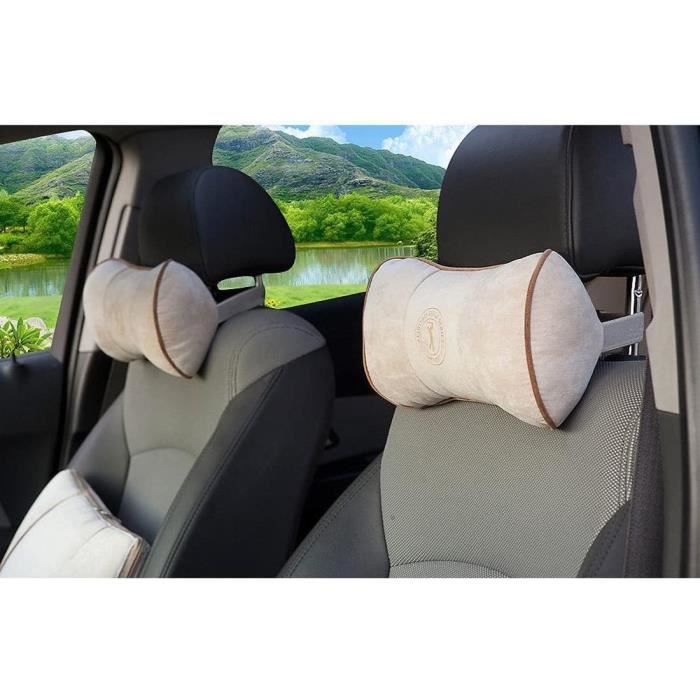 Katech 2 oreillers tour de cou pour auto appuie-tête respirant support de  cou Coussin ergonomique coussin de nuque confortable de voiture Oreiller de