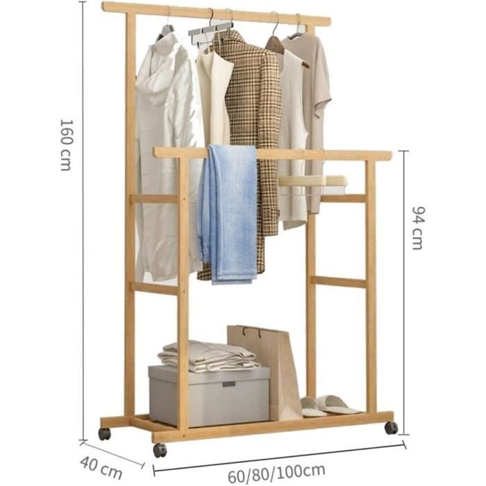 Lot De 2 Porte-Manteaux Réglables VidaXL - Pour Accrocher Sur Balcon, Terrasse Ou Mur