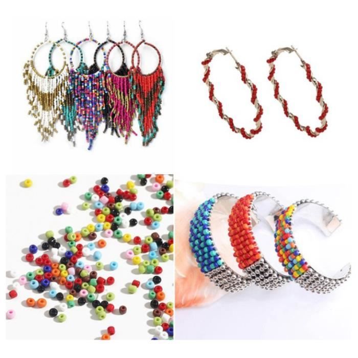 Funtopia 2mm 49000pcs+ Perles Pour Bracelet, 120 Couleurs Perles De Rocaille Perles Pour Bijoux Avec 416 Pieces Perles Lettres Perles De Rocaille Kit Bijoux Pour Adulte Enfant