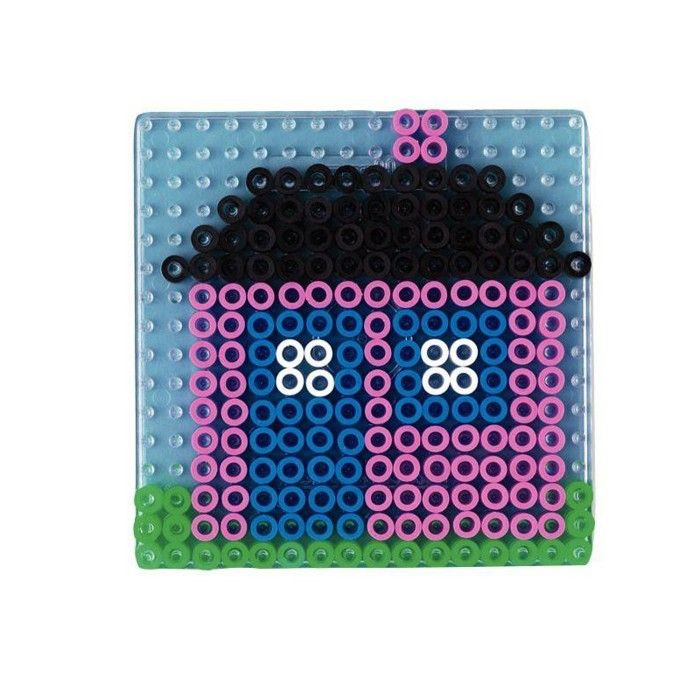 Hama - 4458 - Loisirs Créatifs - Sachet 2 Plaques Assemblables pour Perles à Repasser Midi, Blanc