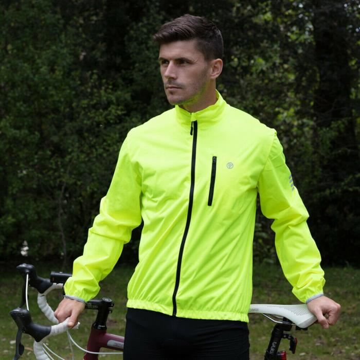 Veste De Pluie Coupe-vent Homme/unisexe - Imperméable, Légère, Réfléchissante - Se Replie En Poche