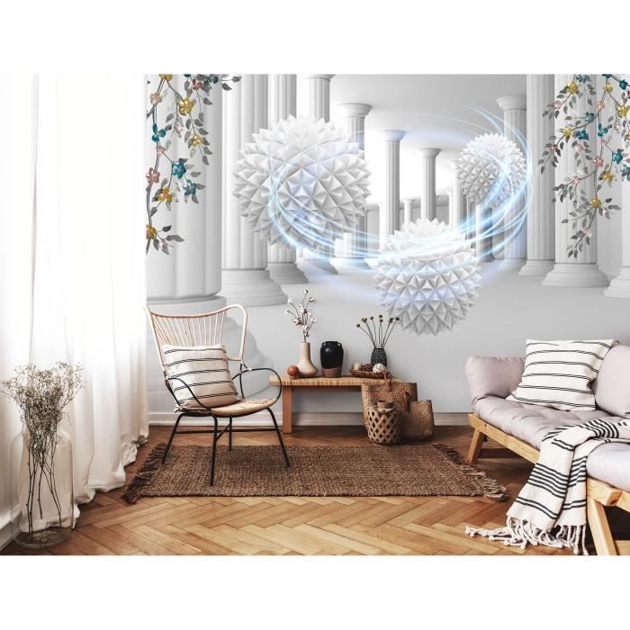 Papier Peint Intissé Panoramique 3D Effet Abstraction Tunnel 312x219 cm ...