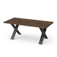 Table à manger MONACO - Décor bois oak et noir - L180 x P90 x H74.8 cm - DEMEYERE-2
