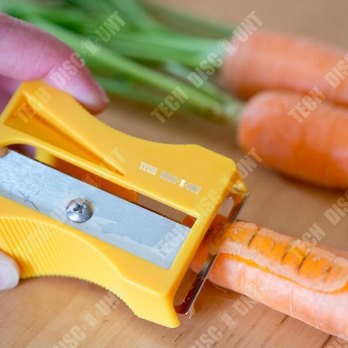 3 en 1 Éplucheur- Idéal pour peler les pommes de terre, les carottes et  divers fruits et légumes. Convient aux droitiers et aux gauchers, poignée  antidérapante - 2Pcs