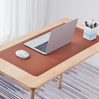 Grand sous-main en liège naturel et cuir, protecteur de bureau double face, tapis de souris imperméable pour clavier, pour bureau/maison/jeux/décoration (violet, 80 x 40 cm
