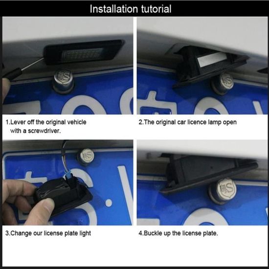 TECTICO: Éclairage de la plaque d'immatriculation