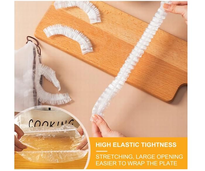 150 Pièces Film Alimentaire, Film Etirable Alimentaire, Couvre Plat Elastique, Charlotte Alimentaire, Charlotte Reutilisable, Sac Alimentaire, Film Alimentaire Pour Conservation Des Aliments