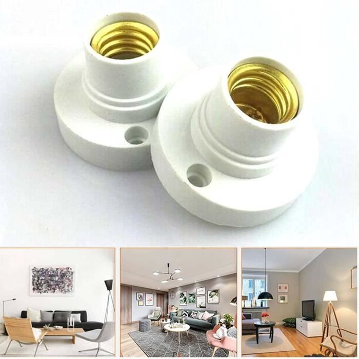 Support Lampe Mural POLY POOL Douille E14 - Pinces Laiton, Made In Italy Pour Luminaires
