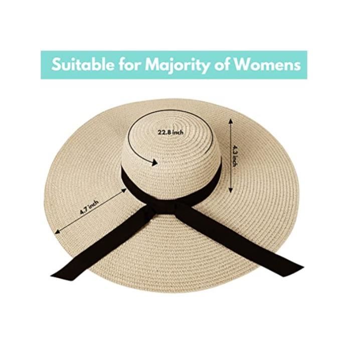 Lesal Femme Capelne Chapeau à Large Bord Ant-Solel Resprant Ant UV Chapeau De Palle Pour