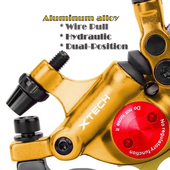 Kit étriers De Frein Hydrauliques ZOOM Xtech HB100 Pour VTT, Avant Et Arrière, Rouges