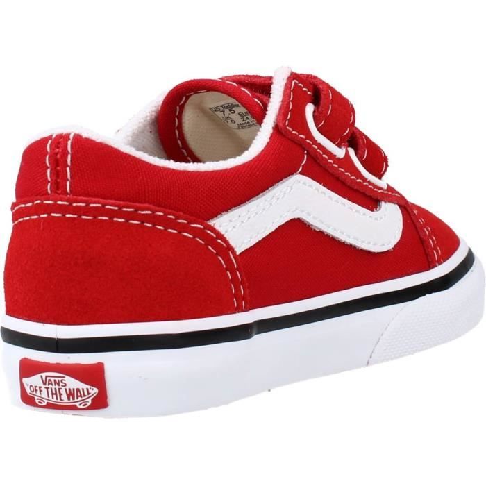 Basket Vans 118022 Rouge Textile Scratch Mixte Enfant Rouge Cdiscount Chaussures