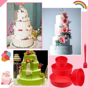 Lot De 4 Moules à Gâteau En Silicone 10 Cm - Antiadhésifs, Réutilisables - Pour Cheesecake, Mousse, Quiche - 8